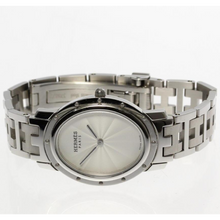 Herm&egrave;s - Clipper Oval CO1.510 Silver dial Stainless Steel Quartz ladies