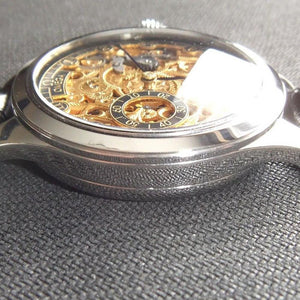 Omega - Antique Movement - Circa 1920 - with Custom Made Case and Skeleton Dial