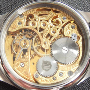 Omega - Antique Movement - Circa 1920 - with Custom Made Case and Skeleton Dial