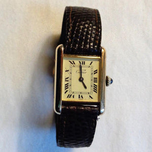 Les Must de Cartier - Tank Vermeil with Signature Sapphire Crown