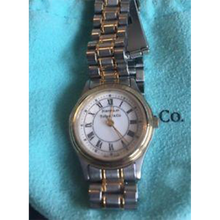 Tiffany &amp; Co. - Ladies Portfolio Stainless Steel Black Roman-Numeral White Dial