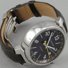 Louis Vuitton - Tambour GMT with Brown Dial and Dark Brown Leather Band and Deployant Clasp and Original Box