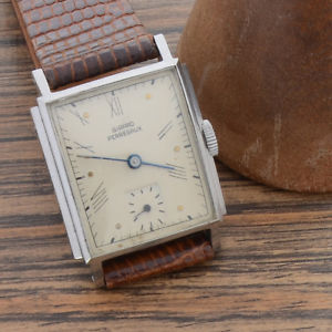 Vintage Girard Perreguax 86AE Mov. Sub Second Stainless Case Art Deco Watch