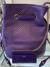 Lancel Paris LeHuit Bucket Bag Large Nappa Leather Ultra Violet