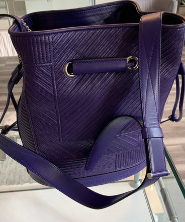 【Herve】 CLASSIC BUCKET BAG 4色 Small bucket bag in leopard-print Crespo with branded plate