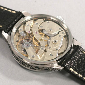 Patek Philippe - Pre-1900 Signed and Numbered Movement with Enamel Dial &amp; Custom Wristwatch Case