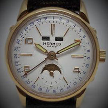 Herm&egrave;s - Paris Triple Date Moon Phase Hand Winding Vintage Watch