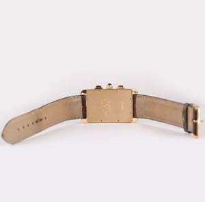 Cartier - Men's Tank Americane 1730 Chronograph Quartz 18k Yellow Gold 26mm x 45mm