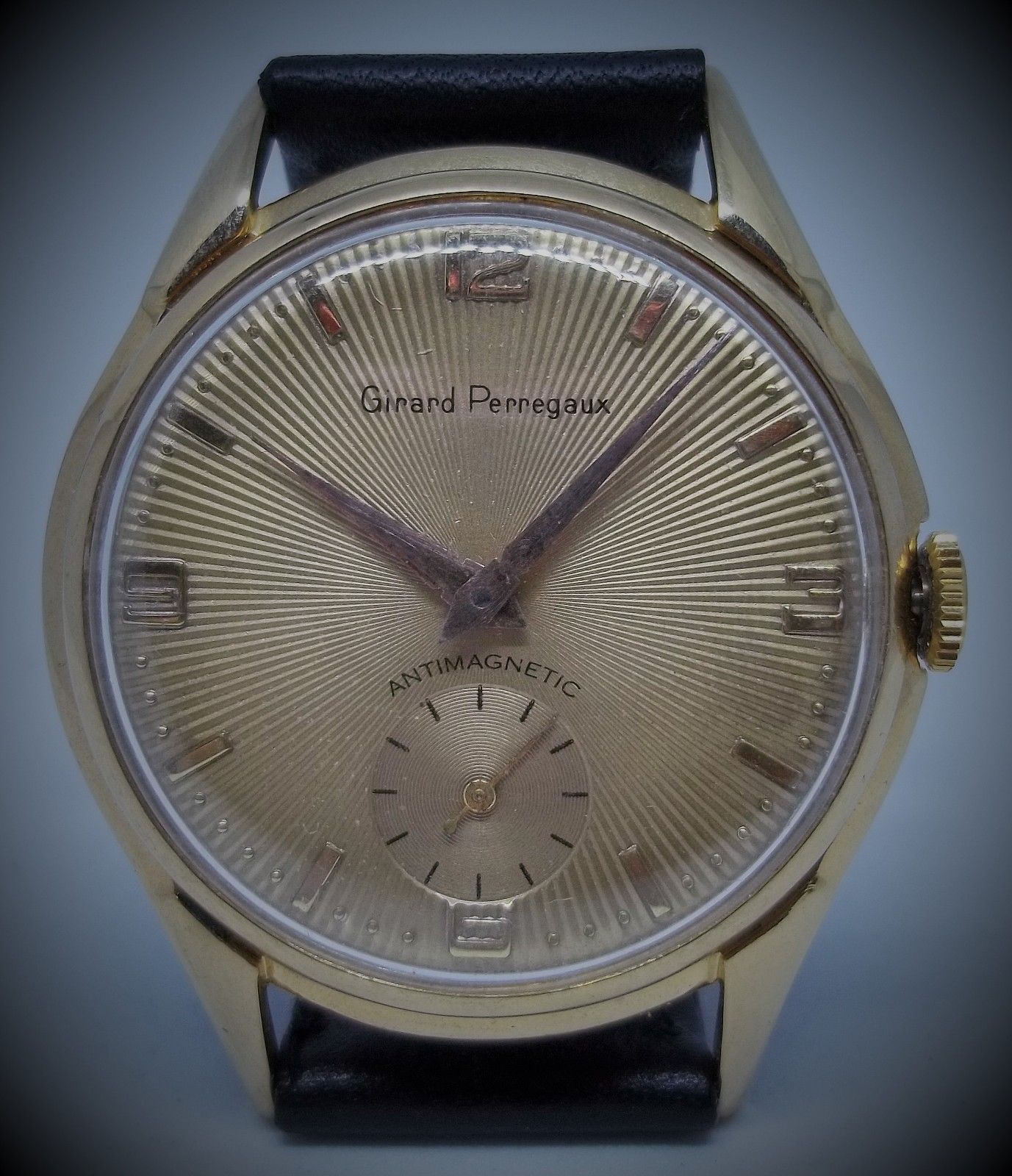 Girard Perregaux Guilloche Textured Dial Vintage Gent s Swiss Watch