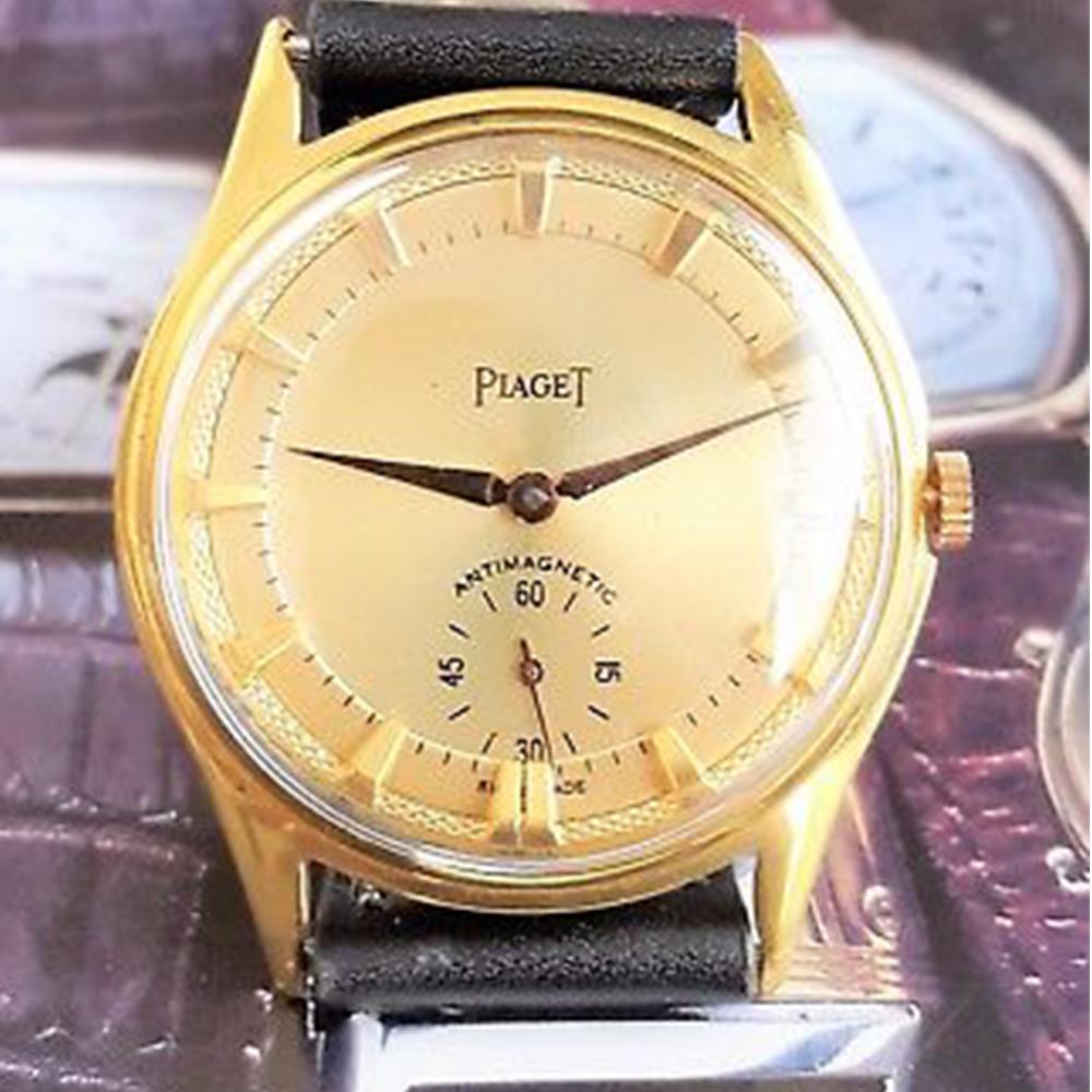 Piaget Circa 1940 Gold Plated Antimagnetic Champagne Textured