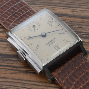 Vintage Girard Perreguax 86AE Mov. Sub Second Stainless Case Art Deco Watch