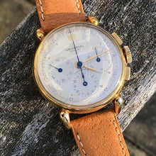 Universal Gen&egrave;ve - Compax Chronograph Watch in 14k Gold with Tear Drop Lugs