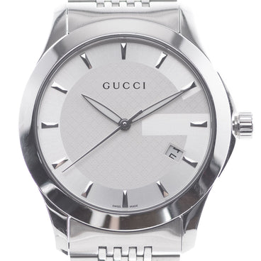 稀少 GUCCI(グッチ) G-Timeless Silver-tone Dial Ladies Watch Gucci G-Timeless Quartz Silver Dial Ladies Watch YA1264155