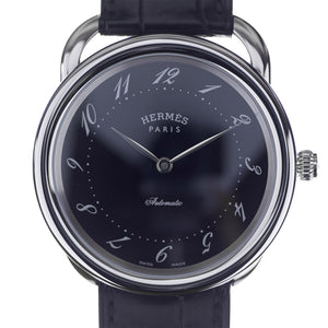 Herm&egrave;s - Arceau Automatic Black Dial 41mm Men's Leather Strap Watch AR7.710GI