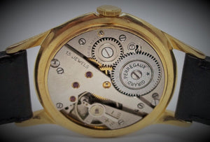 Girard Perregaux Guilloche Textured Dial Vintage Gent's Swiss Watch