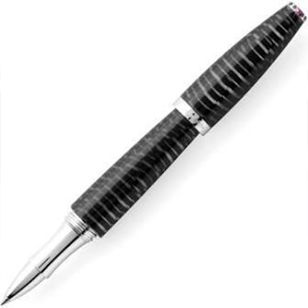 Montegrappa - Ladies Beauty Book Solid Silver Roller Ball Pen with Ruby Zircons