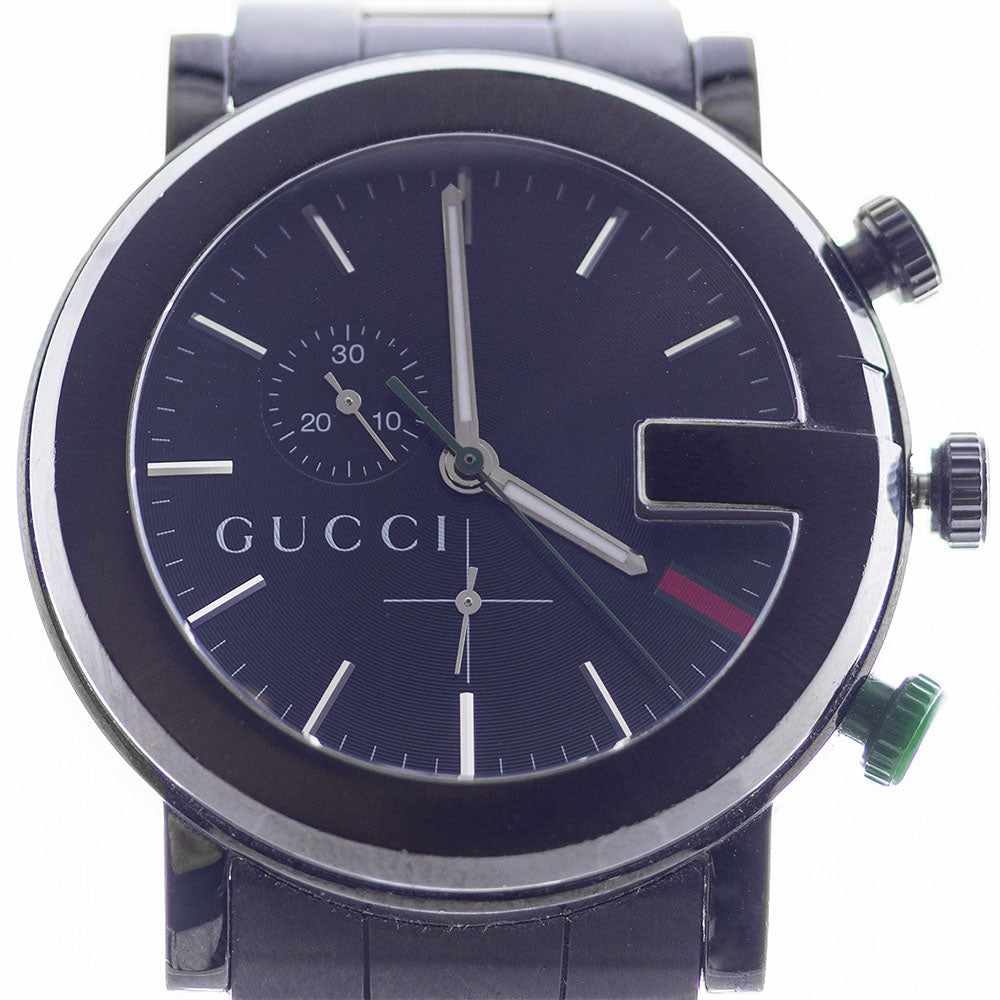 Gucci G - Chrono PVD Stainless Steel Black Sticks Dial Quartz