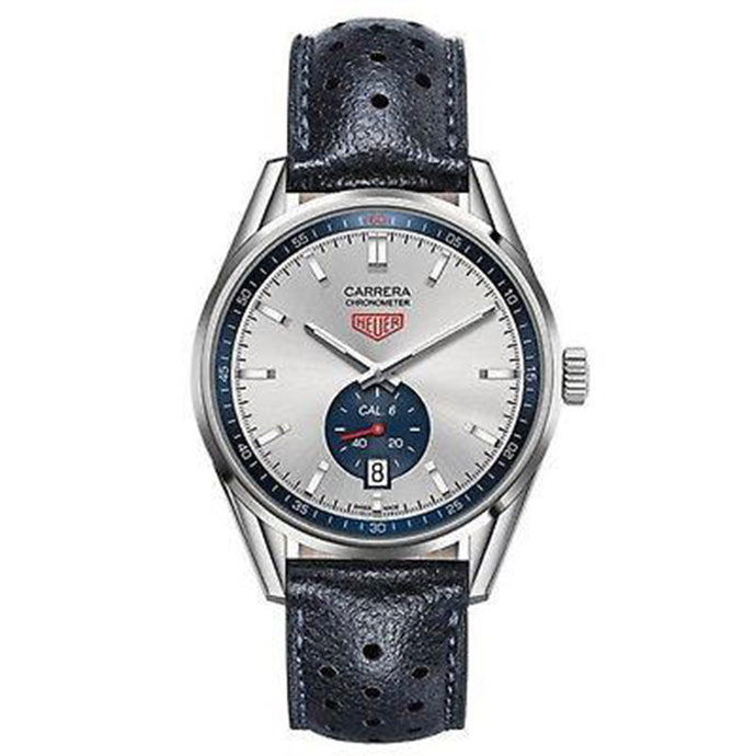 Tag Heuer Carrera Stainless Steel & Blue Dial Automatic 39mm Bracelet Watch Silver