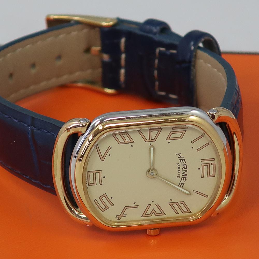The Famous Hermès Kelly Watch - Blue & Gold – Every Watch Has a  Story