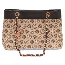 Chopard - Mini Logo Brown Fabric &amp; Leather Handbag