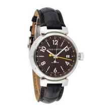 Louis Vuitton - Tambour GMT with Brown Dial and Dark Brown Leather Band and Deployant Clasp and Original Box