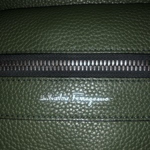 Salvatore Ferragamo Men’s Calfskin Leather Backpack, Loden Green